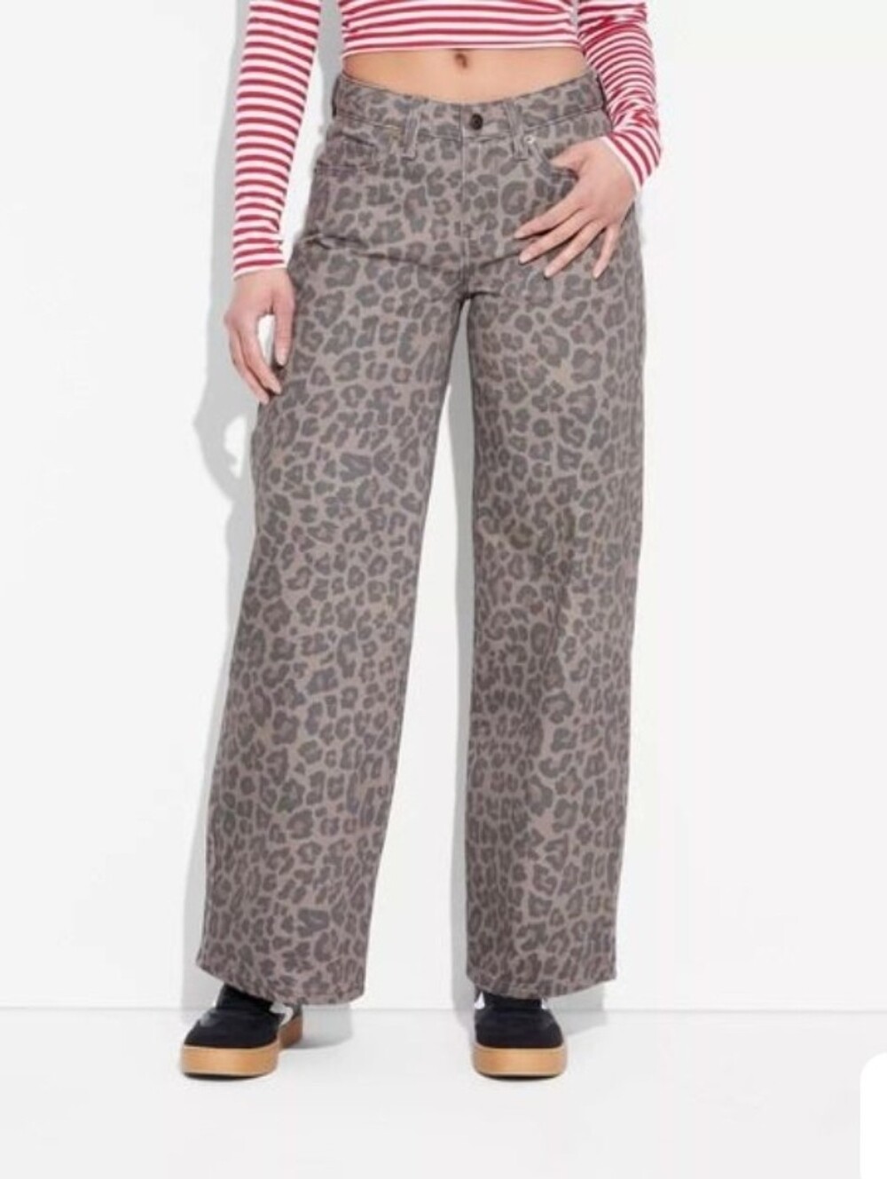 wild fable Leopard Print Wide Leg Pants